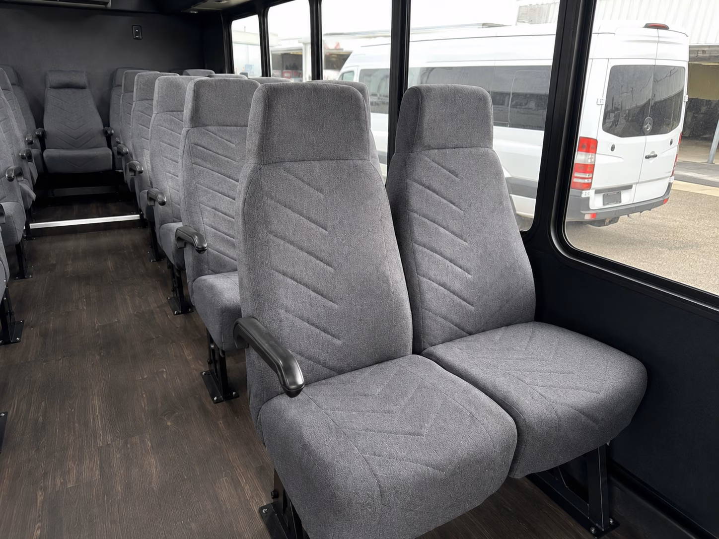 newport beach 20 passenger minibus interior