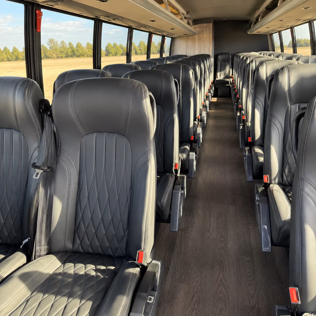 newport beach 30 passenger minibus interior