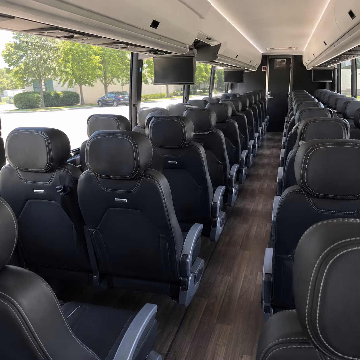 newport beach charter bus interior