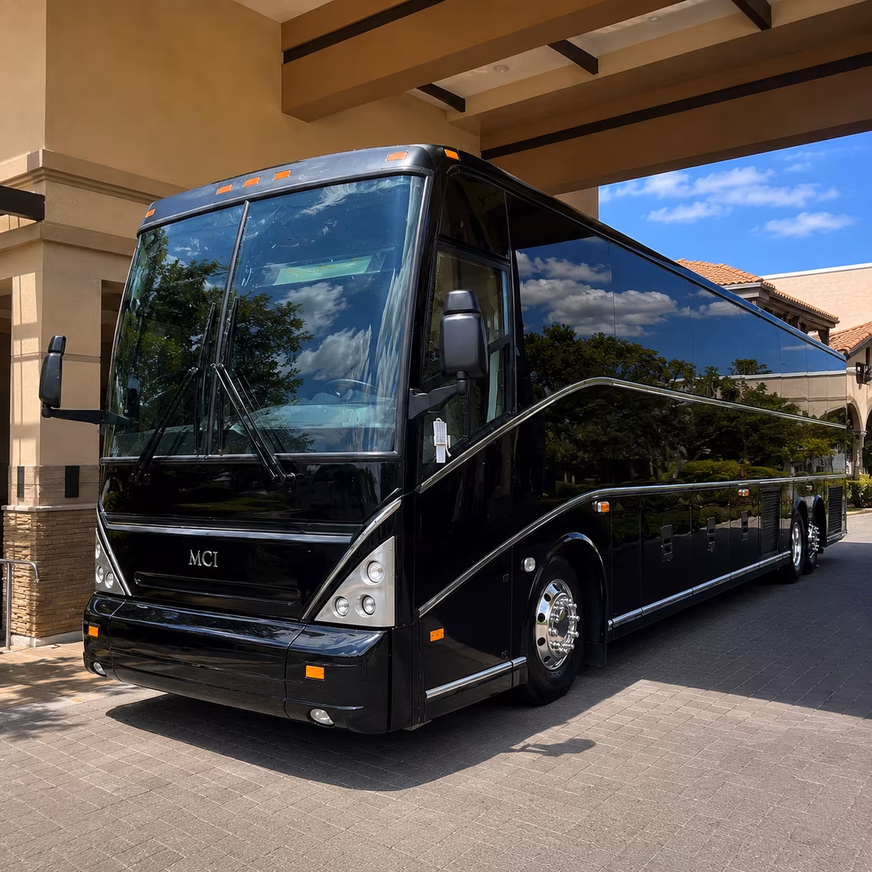 newport beach government military charter bus rental