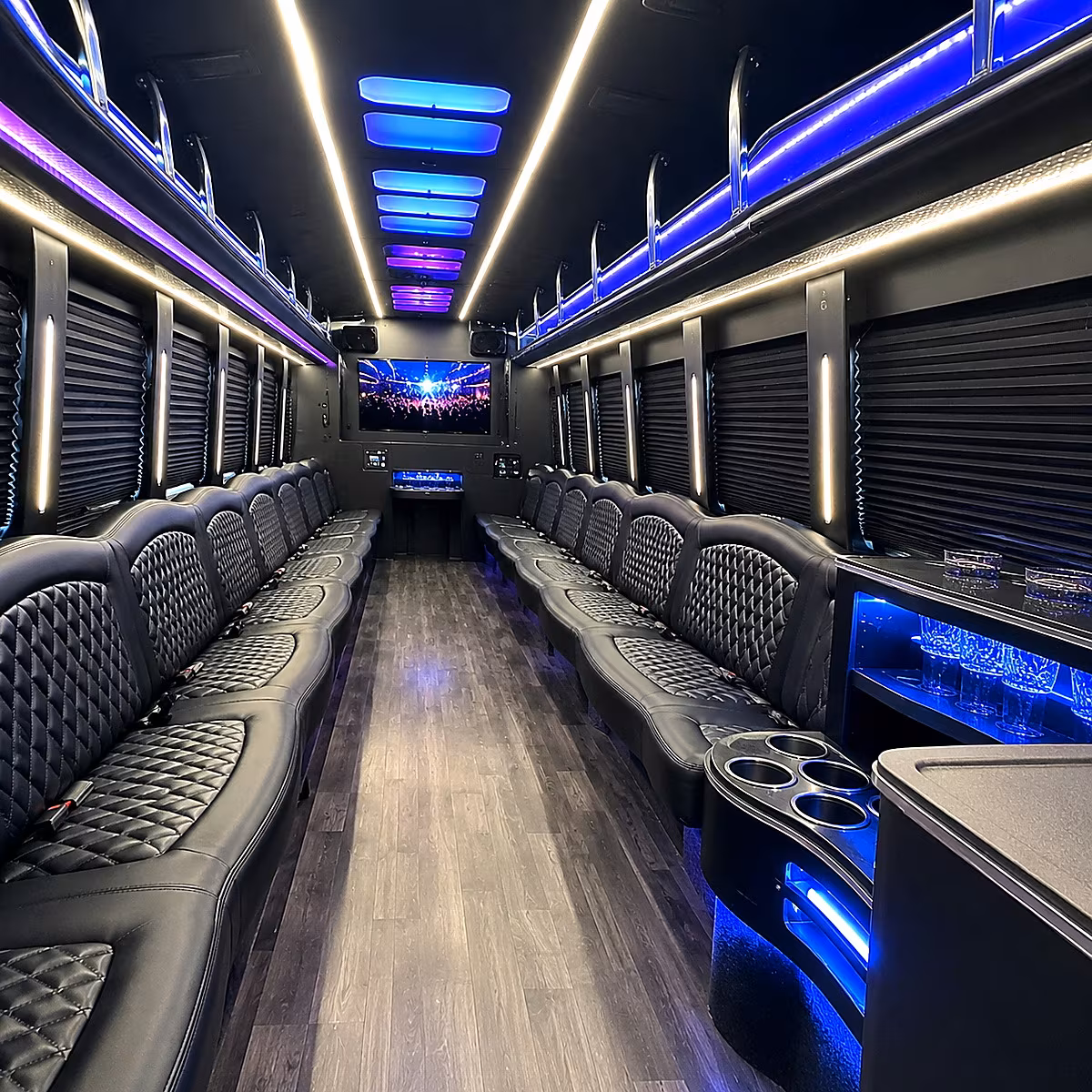newport beach party bus inside