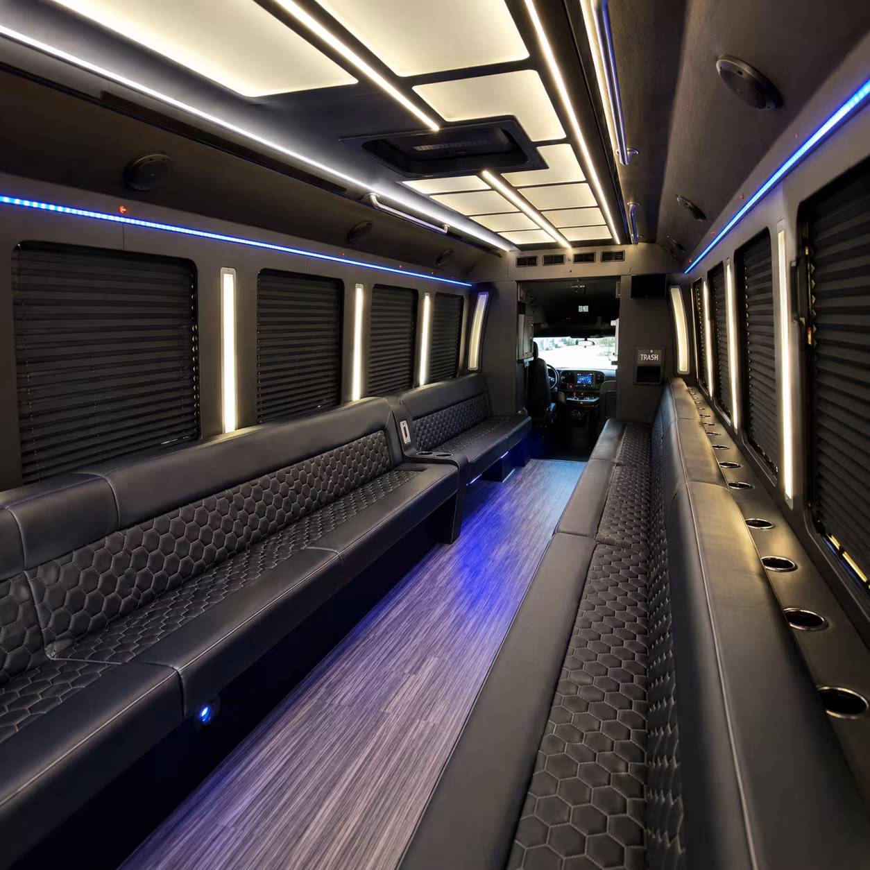 newport beach party bus interior